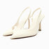 Elegant Open-Back Pointed Toe Sandals for Women - Perfect Bridal and Office Footwear